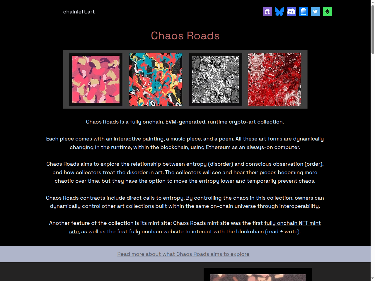 Chaos Roads in the official Chainleft collection page